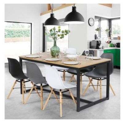 Table à manger - Acier/MDF - 150 x 80 x 74 cm