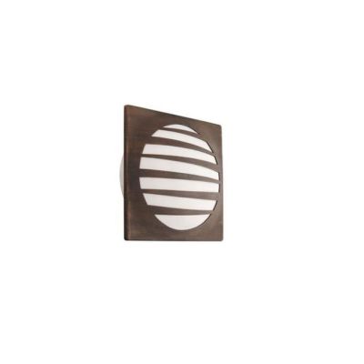 Applique en bois foncée carrée 23W MASSIVE