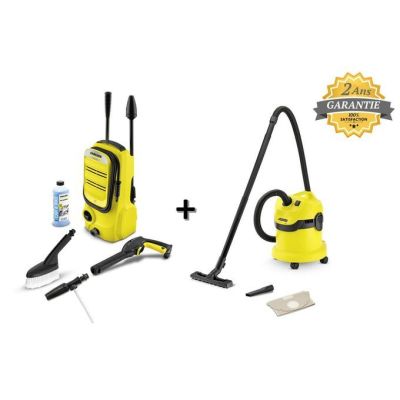 Pack Aspirateur Kärcher WD2 & Nettoyeur K2 - 1000W