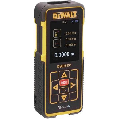 Télémètre laser DEWALT DW03101 – 100 m, Bluetooth, Garantie 3 ans