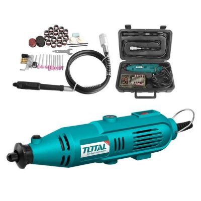 Meuleuse droite - Electrique - Avec 100 accessoires - 130 W GARANTIE 1 AN - TOTAL