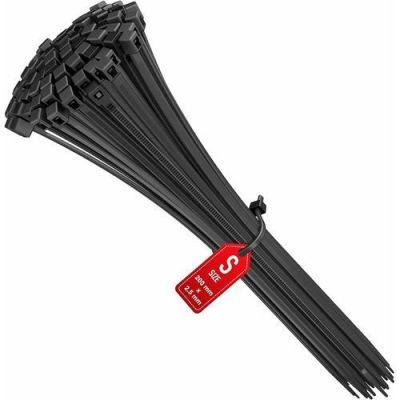 Collier - Plastique Noir - 100 Pièces - 8x350mm-noir