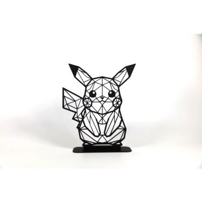 Pikachu géométrique avec support