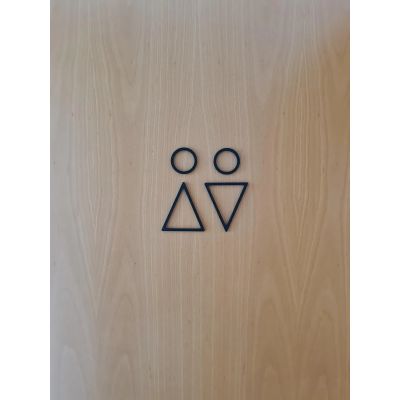 Plaque de porte de toilette V3