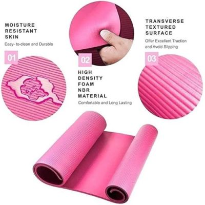 Tapis Yoga de sport -1CM Tapis d'exercice - Tapis de gymnastique - Mousse épaisse 1cm