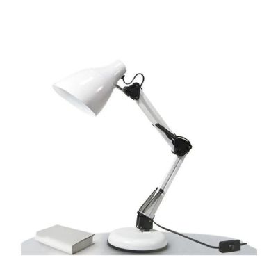 Lampe bureau - Architecte - Réglable - Moderne - Métal - Blanc