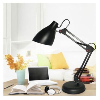 Lampe bureau - Architecte - Réglable - Moderne - Métal - Noir