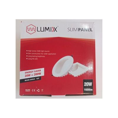 Spot Encastrable Rond Blanc Plat SMD 20W 6500K - Lumière Indirect