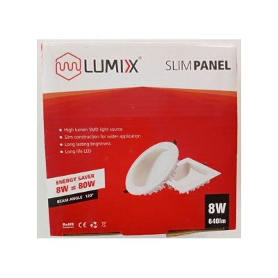 Spot Encastrable Carre Blanc Plat SMD 8W 3000K - Lumière Indirect