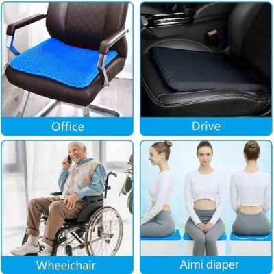 Coussin de siège en silicone,Coussin orthopédique en gel antidérapant pour soulager la douleur