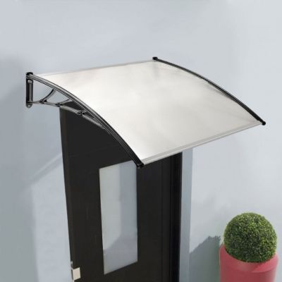 Abri de porte en polycarbonate fumé 150*100*25 CM