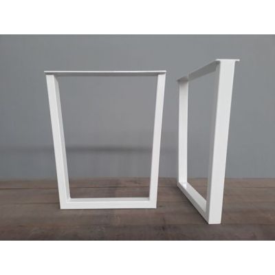 2 pièces Pieds de table - Acier Blanc - L x H(60 x 72)cm,