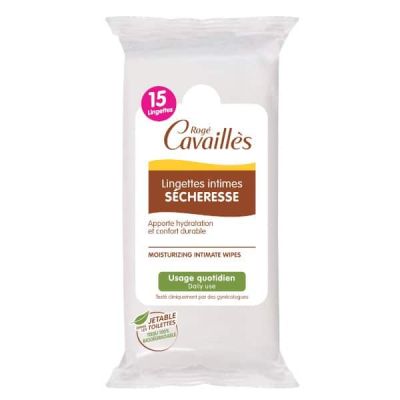 ROGE CAVAILLES Lingettes intimes sécheresse B/15
