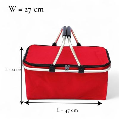 Panier isotherme pliable multifonction-ROUGE
