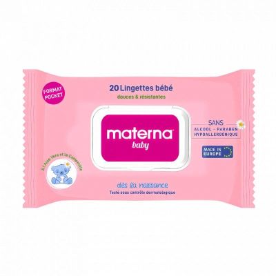 MATERNA Lingettes rafraîchissantes 20pcs
