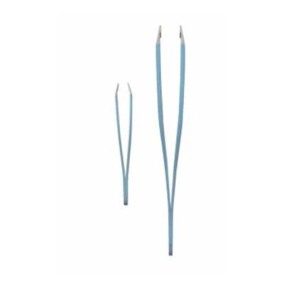 TITANIA Set 2 pinces à épiler inox bleu satiné 1072/BL B
