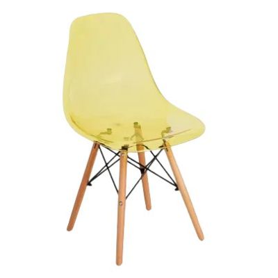 ESPACE HOME - chaise scandinave transparente-jaune