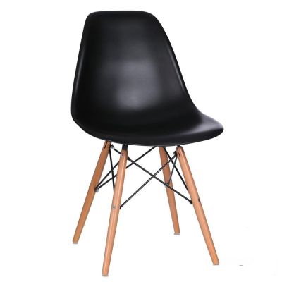 ESPACE HOME - chaise scandinave nordic dsw - dim 46 x 80 x 42 cm-noir