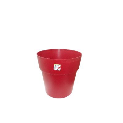 Lot de 2 Pots Linéa sans anneau D25xh24cm VIOMES-Rouge bordeaux