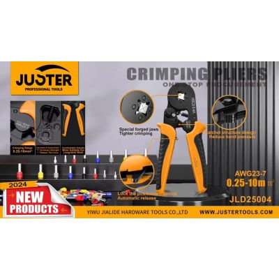 Pince à sertir pour tube - outils de sertissage de fil - 0.25-10 mm² - JUSTER