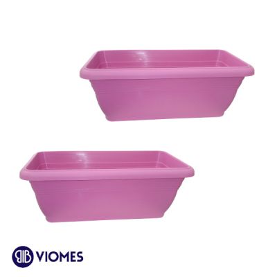 Lot de 2 Balconnieres Terracotta 45x21 cm VIOMES-Violet