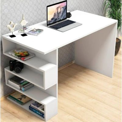 Bureau domestique - MDF - 120 x 60 x 75 cm - Blanc