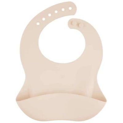 Bavoir silicone CANPOL BABIES - Crème - 4M+
