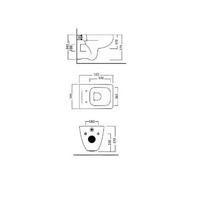 CUVETTE OLYMPIA SUSP RIMLES AVEC ABATTANTJAPAR SOFT CLOSE 