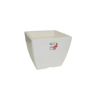 Pot Linéa carré Blanc 27x27x22 cm VIOMES