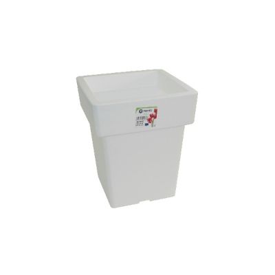 Pot Linéa carré blanc 27x27x34 cm VIOMES