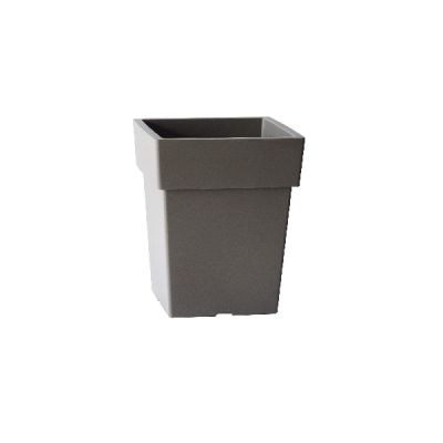 Pot Linéa carré taupe 27x27x34 cm VIOMES