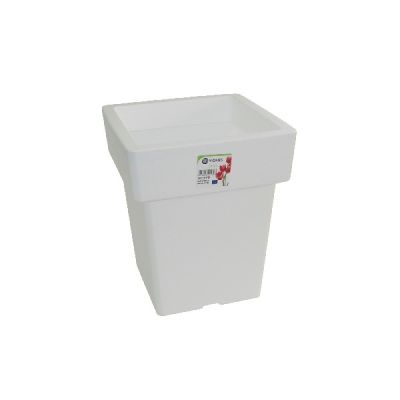 Pot Linéa carré blanc 33x33x42cm VIOMES
