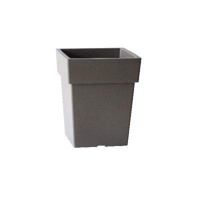 Pot Linéa carré Taupe  33x33x42cm VIOMES
