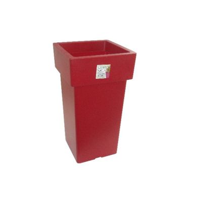 Pot Linea carre haut Bordeaux 21x21x38 cm VIOMES