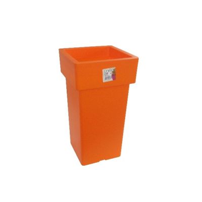 Pot Linéa carré haut Orange 21x21x38 cm VIOMES
