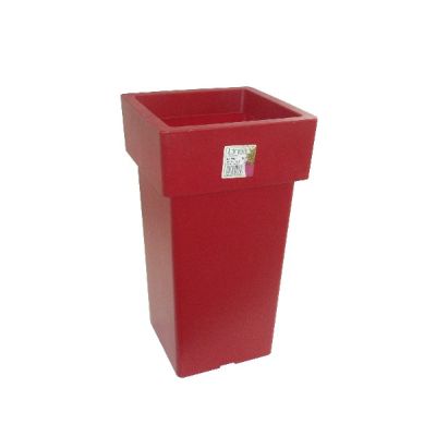 Pot Linéa carré haut Bordeau 27x27x50 cm VIOMES