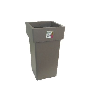 Pot Linéa carré haut taupe 27x27x50 cm VIOMES