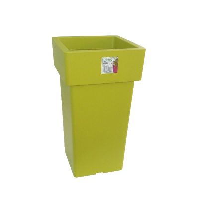Pot Linéa carré haut Chartreuse 33x33x60 cm VIOMES