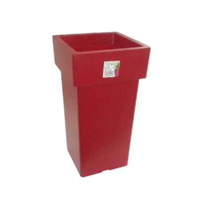 Pot Linéa carré haut Bordeau 33x33x60 cm VIOMES