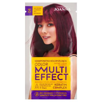 JOANNA Multi Effect Color Shampoo 04 Raspberry Red 35g