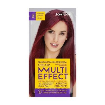 JOANNA Multi Effect Color Shampoo 06 Cherry Red 35g