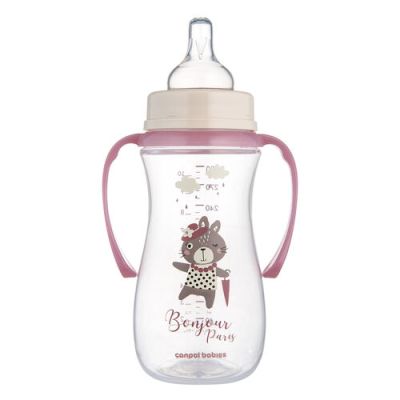 Biberon Canpol Rose à Anses 300ml - Prix Tunisie | Arkan.tn