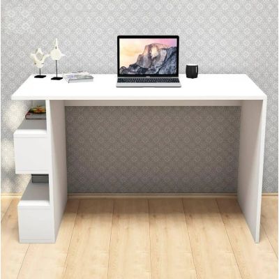 Bureau domestique - MDF - 120 x 60 x 75 cm - Blanc