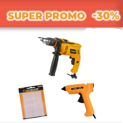 Pack bricolage perceuse, pistolet et bâton - HOTECHE