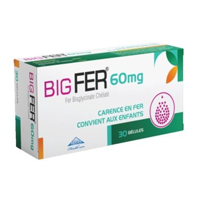 Bigfer 120 mg Complément Fer - Prix Tunisie | Arkan.tn