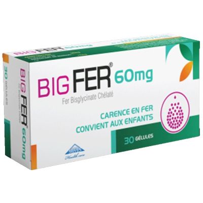 Bigfer 60mg - 30 Comprimés - Prix Tunisie | Arkan.tn