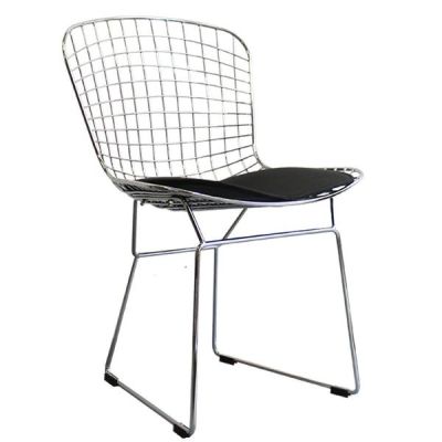 ESPACE HOME - chaise d'intérieur ou d'extérieur en acier acero - 56 x 80 x 56 cm-silver