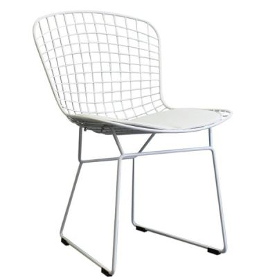 ESPACE HOME - chaise d'intérieur ou d'extérieur en acier acero - 56 x 80 x 56 cm-blanc