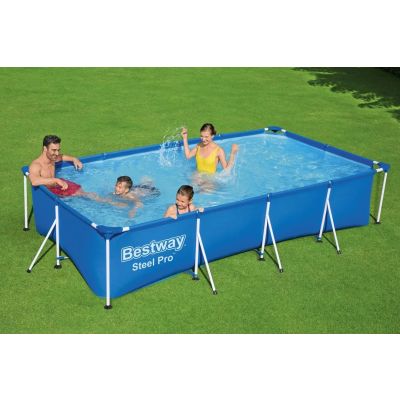 Piscine Hors Sol Bestway Steel Pro Rectangulaire 400 x 211 x 84 cm + Filtre à Cartouche