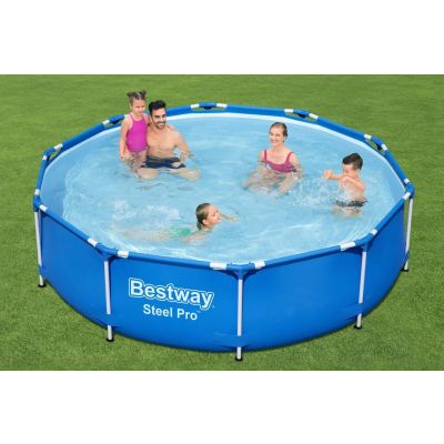 Piscine Hors Sol Bestway Steel Pro Max Ronde D 305 x 76 cm + Filtre à Cartouche